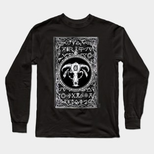 Golden Goat Totem Chaos Magic Gematria Zodiac Scull Long Sleeve T-Shirt